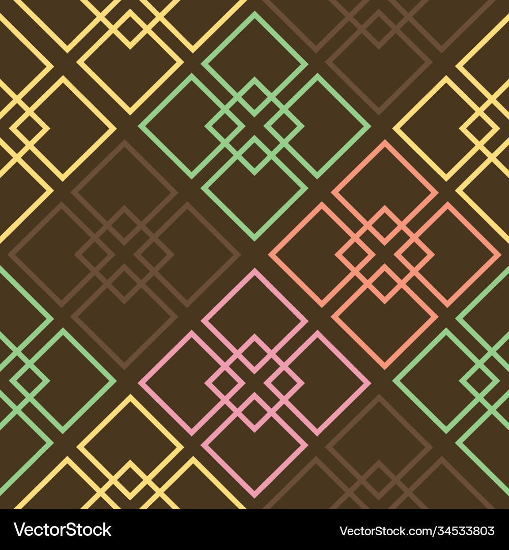 Simple geometric repeating pattern with colorful Simple geometric repeating pattern with colorful vector image