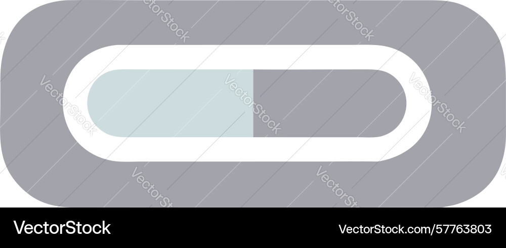 Slider progress bar icon for ui controls vector image