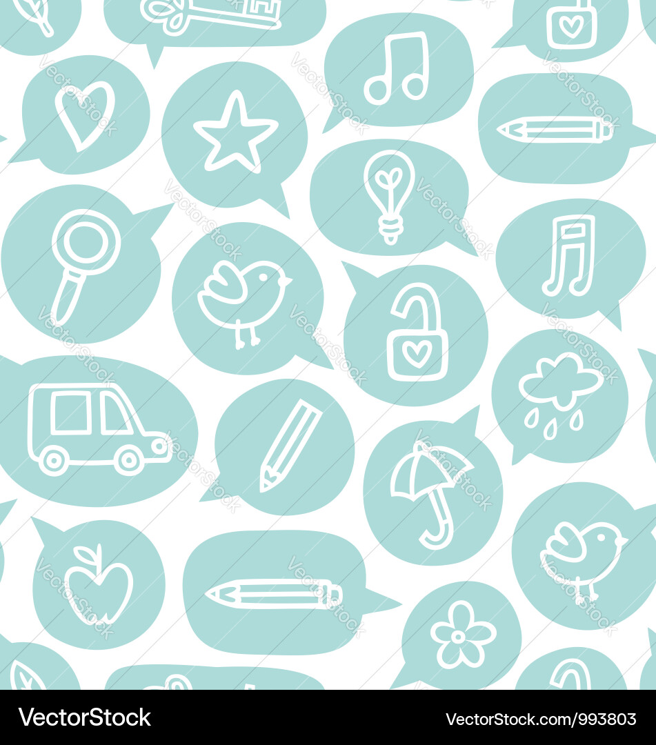 Speech Bubble Pattern Vector Image
