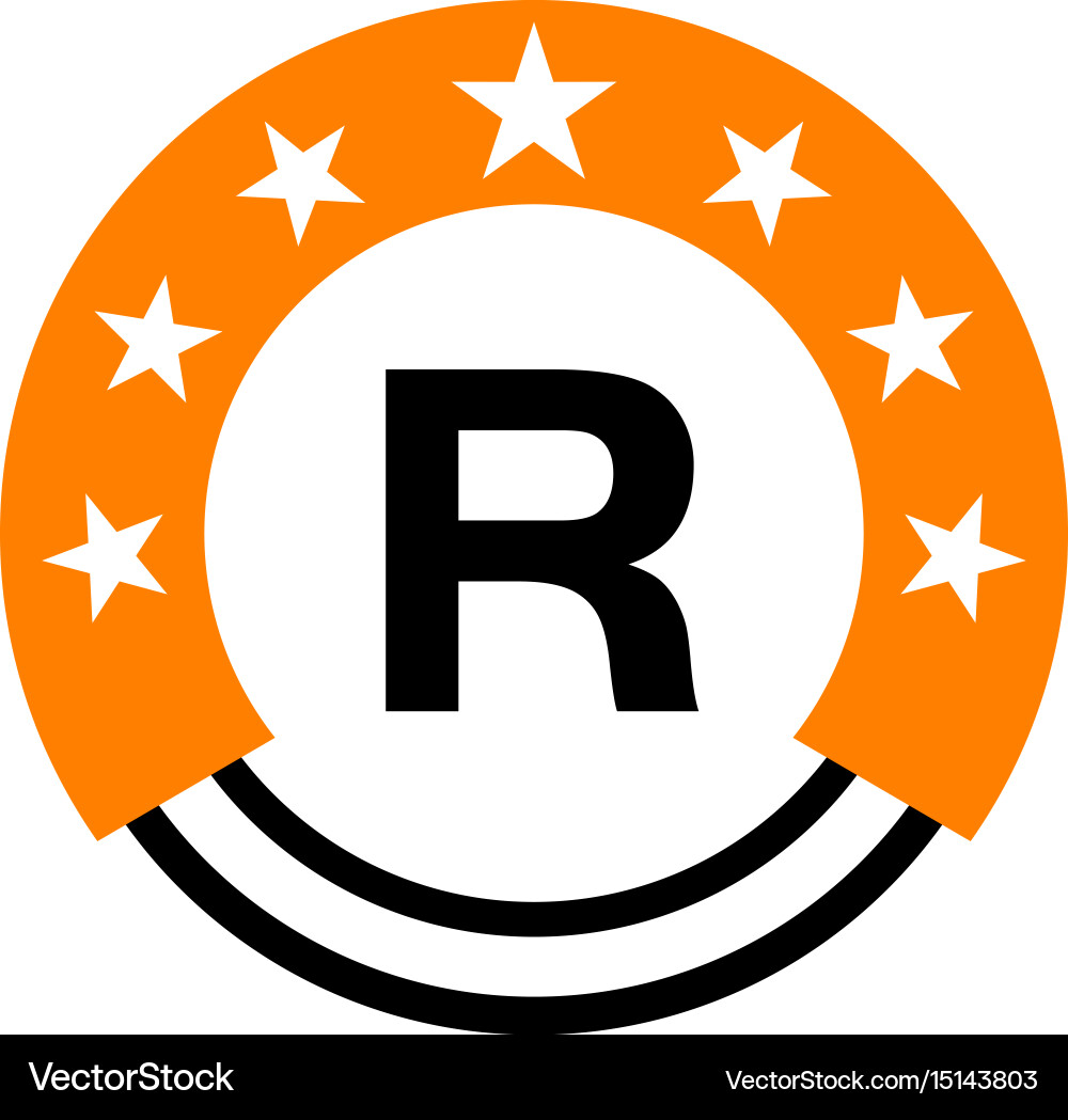 Star Initial R - Union Symbol Vector Image