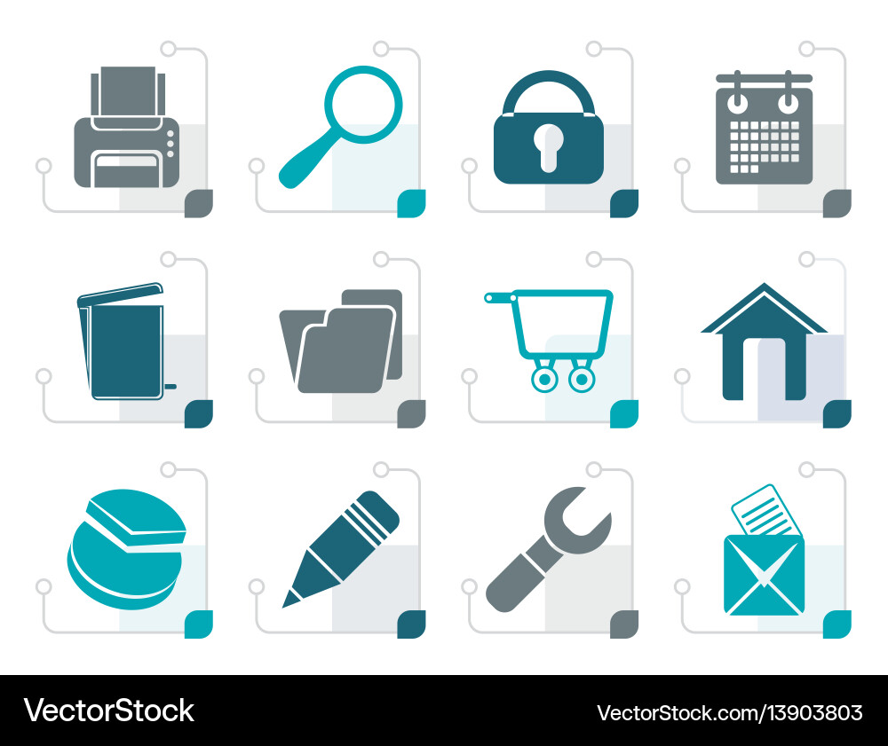 Stylized website internet and computer icons Stylized website internet and computer icons vector image