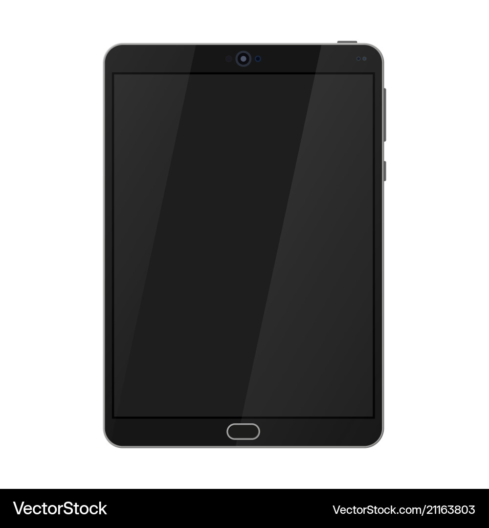 Tablet PC with Blank Screen Vector Image