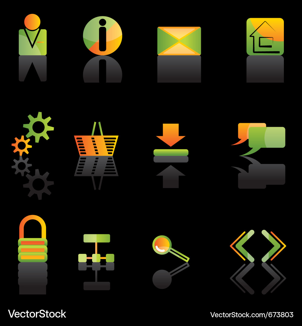 Web site and computer icons Vector Image