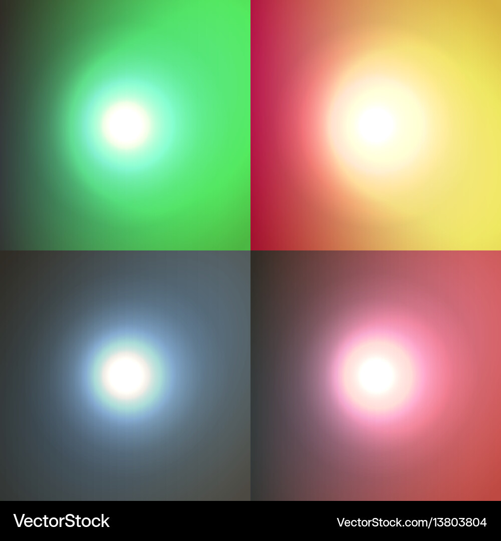 Abstract Color Glow Light Effects vector image
