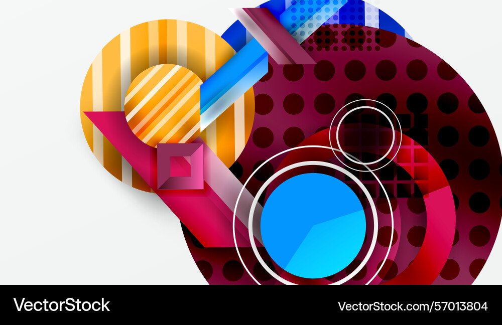 Abstract geometric composition overlapping shapes Abstract geometric composition overlapping shapes Vector Image