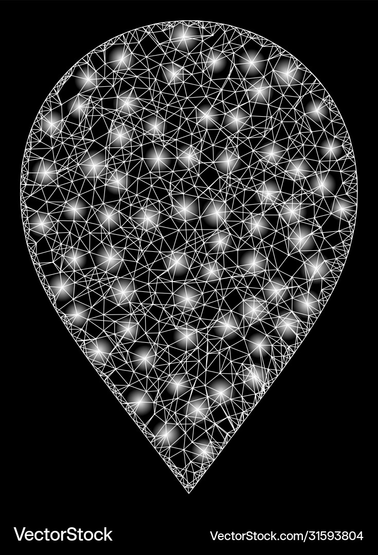 Bright web network map marker with light spots Bright web network map marker with light spots vector image