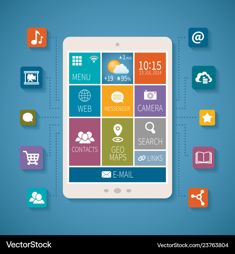 Concept of mobile communications and cloud Concept of mobile communications and cloud vector image