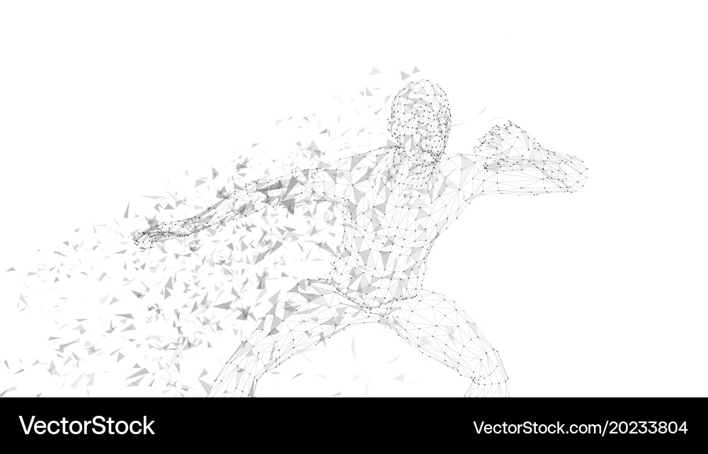 Conceptual abstract man hiding his face with hand Vector Image