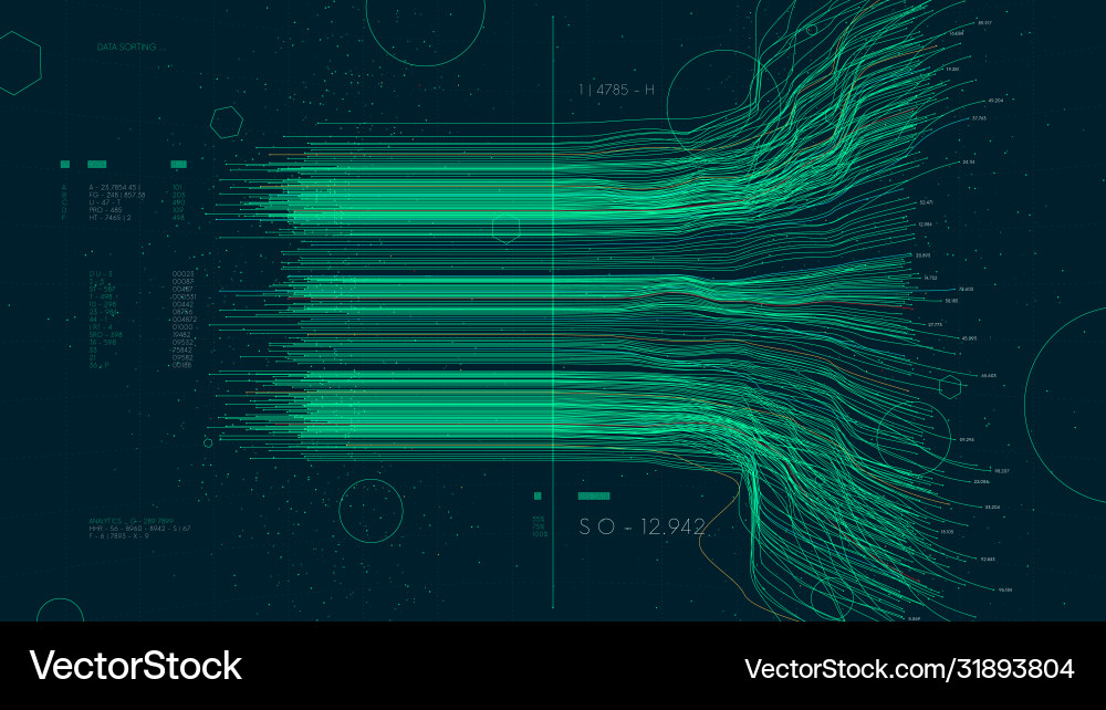 Data Network Cluster Analysis vector image