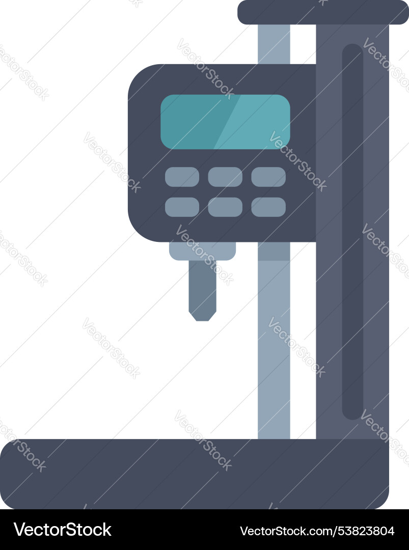 Digital depth micrometer displaying measurement Vector Image