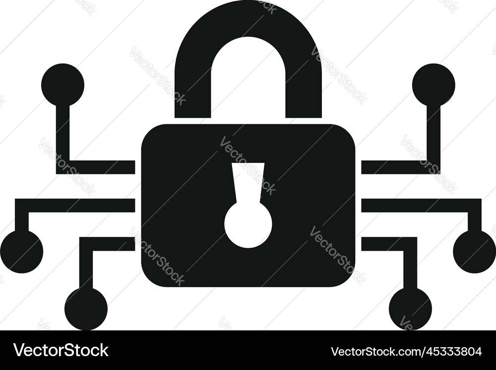 Digital padlock icon simple lock code Digital padlock icon simple lock code Vector Image