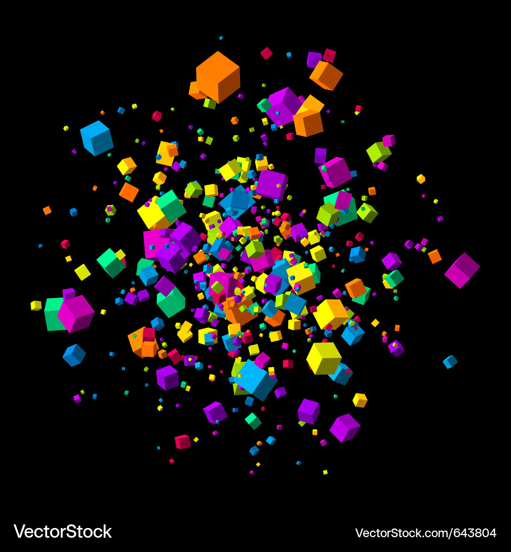 Dynamic 3D Cubes Background vector image