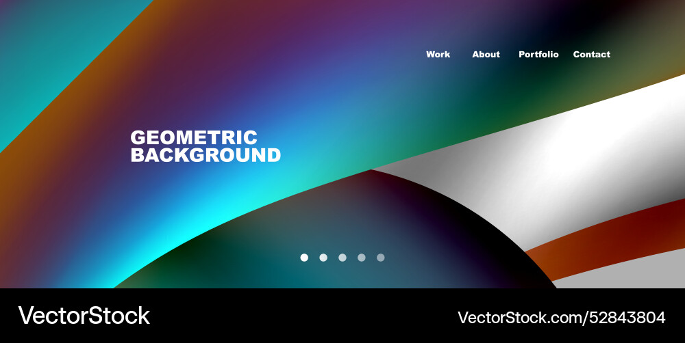 Dynamic flowing shapes concept design composition Vector Image