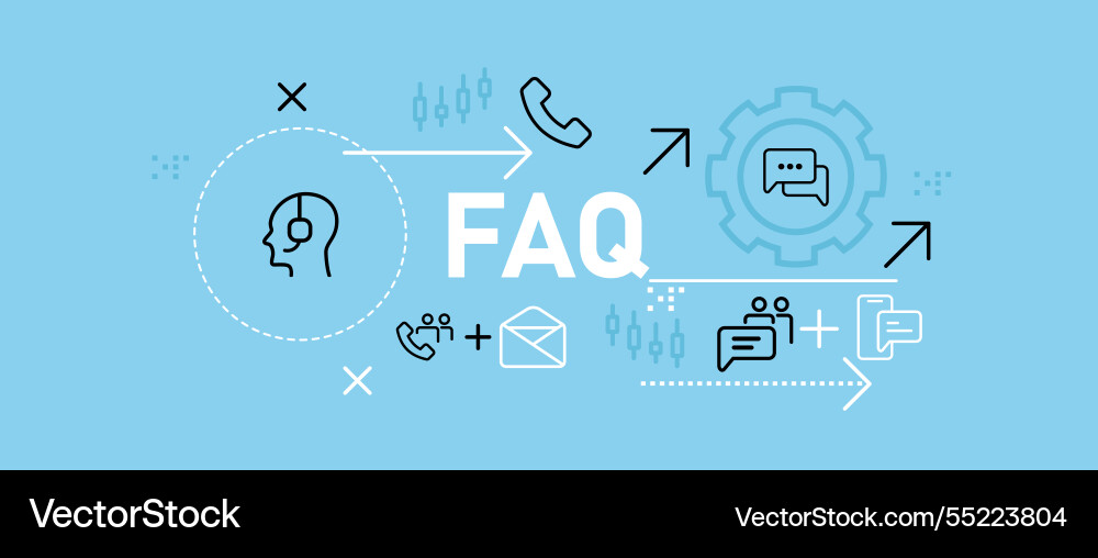 Faq conceptual frequently asking question Faq conceptual frequently asking question vector image