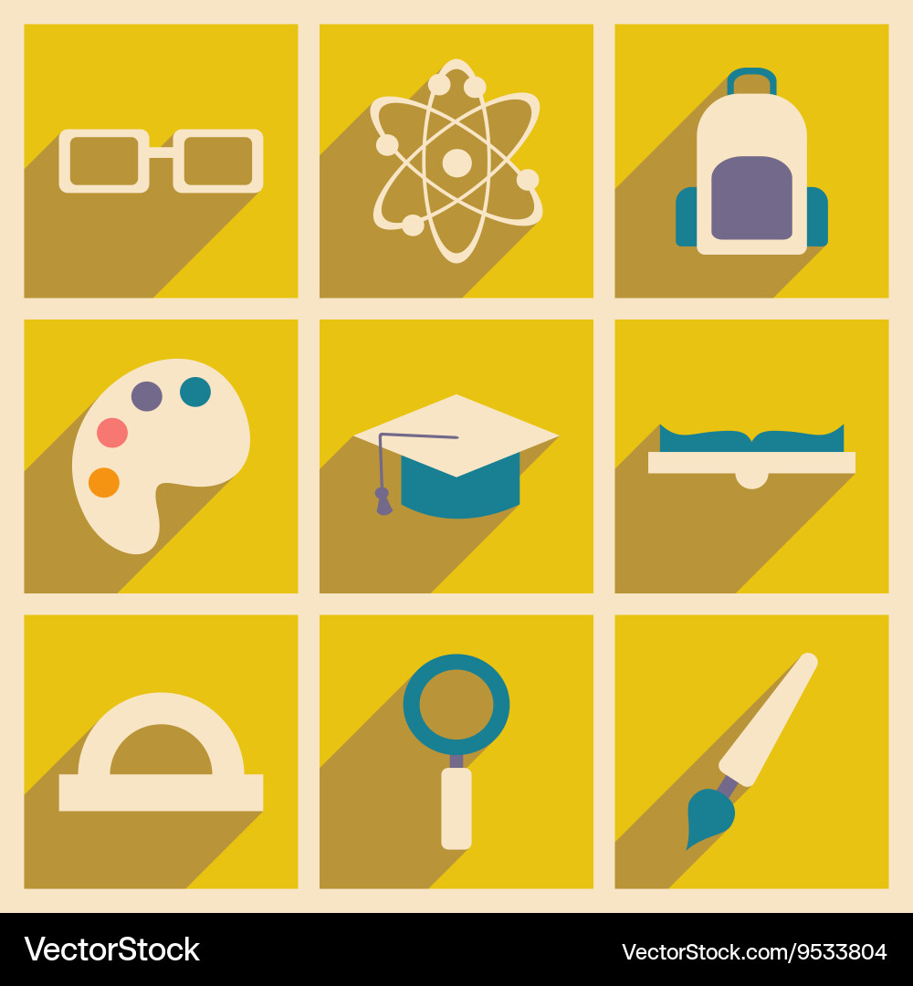 Flat with shadow concept and mobile application Vector Image