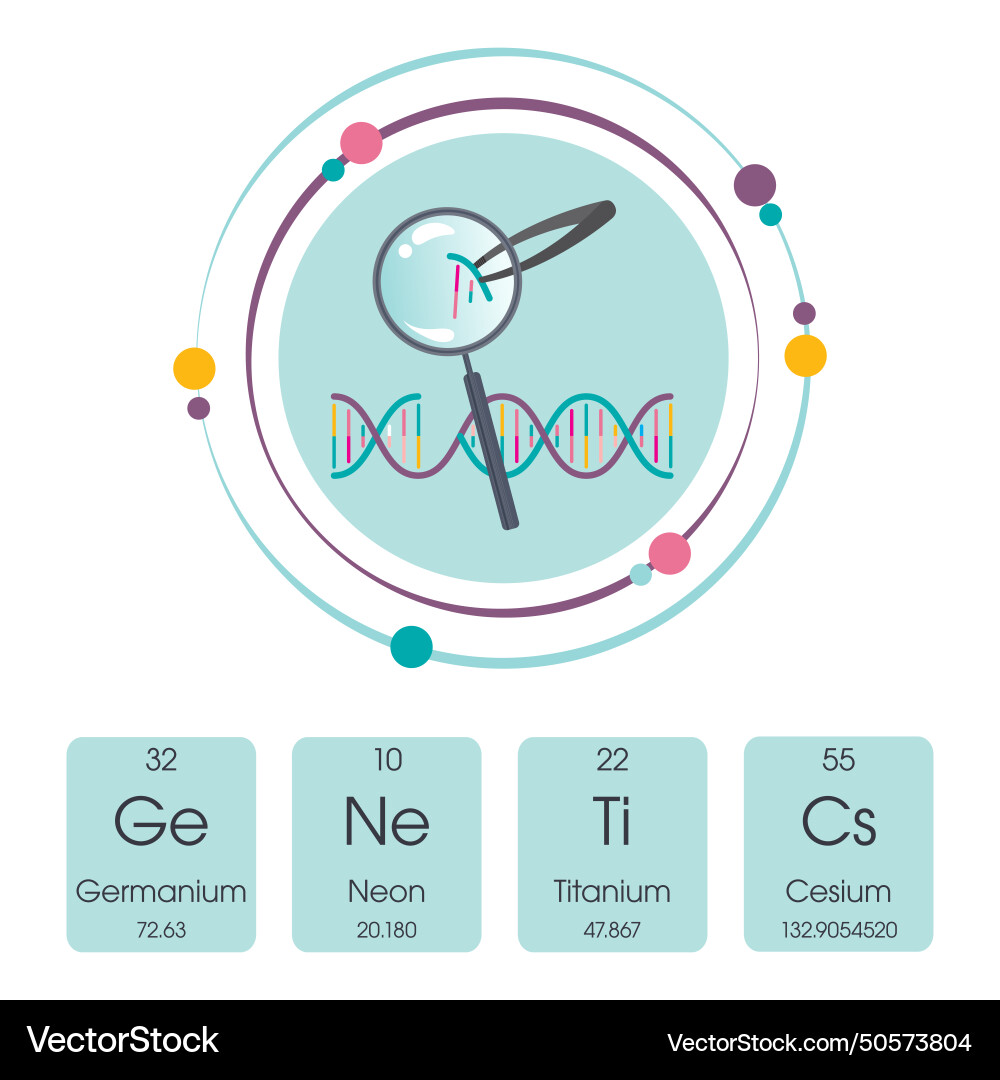 Genetics element design vector image