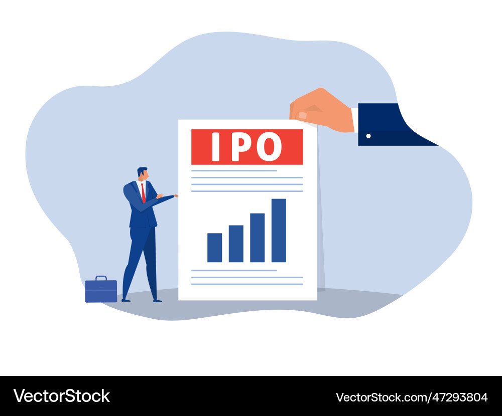 Ipo initial public offering businessman offer – Royalty-Free Vector |  VectorStock