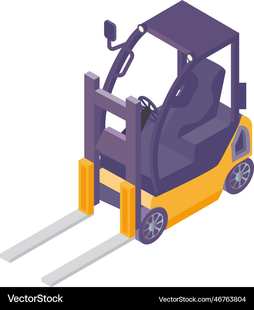 Isometric forklift icon vector image