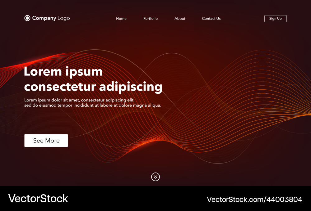 Landing page abstract background website template Landing page abstract background website template vector image