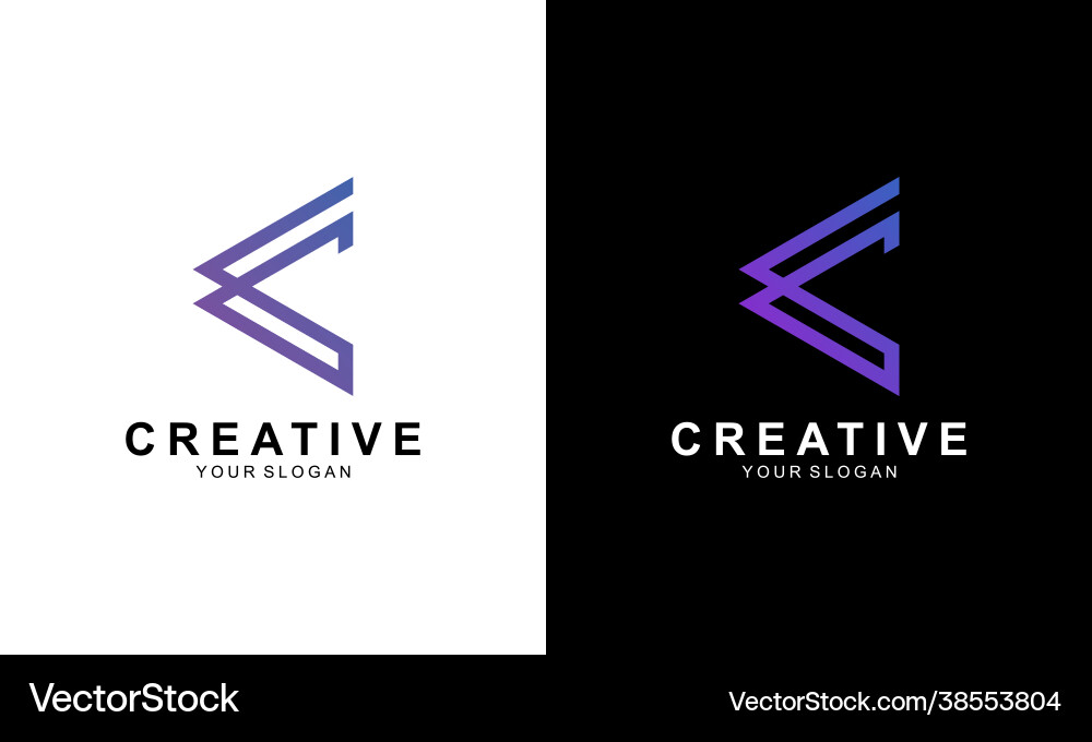 Letter c simple gradient with modern concept Letter c simple gradient with modern concept vector image
