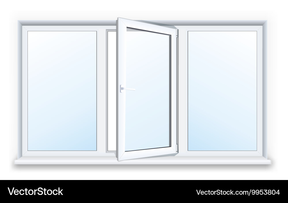 Open Plastic Window Royalty Free Vector Image - VectorStock