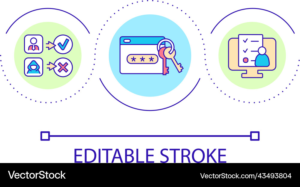 Protect online account from hacker loop concept Protect online account from hacker loop concept vector image