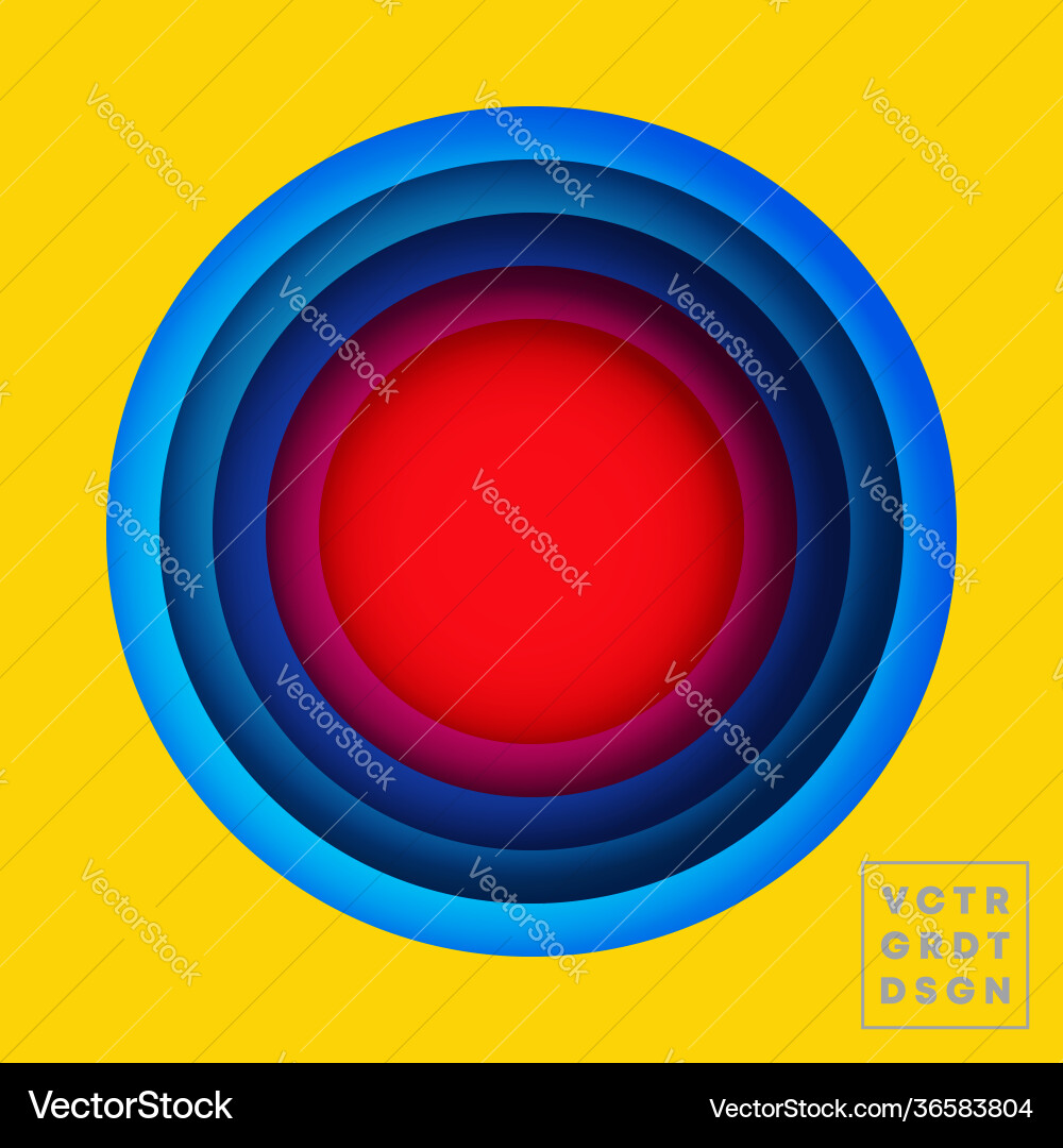 Retro Color Circle Pattern vector image