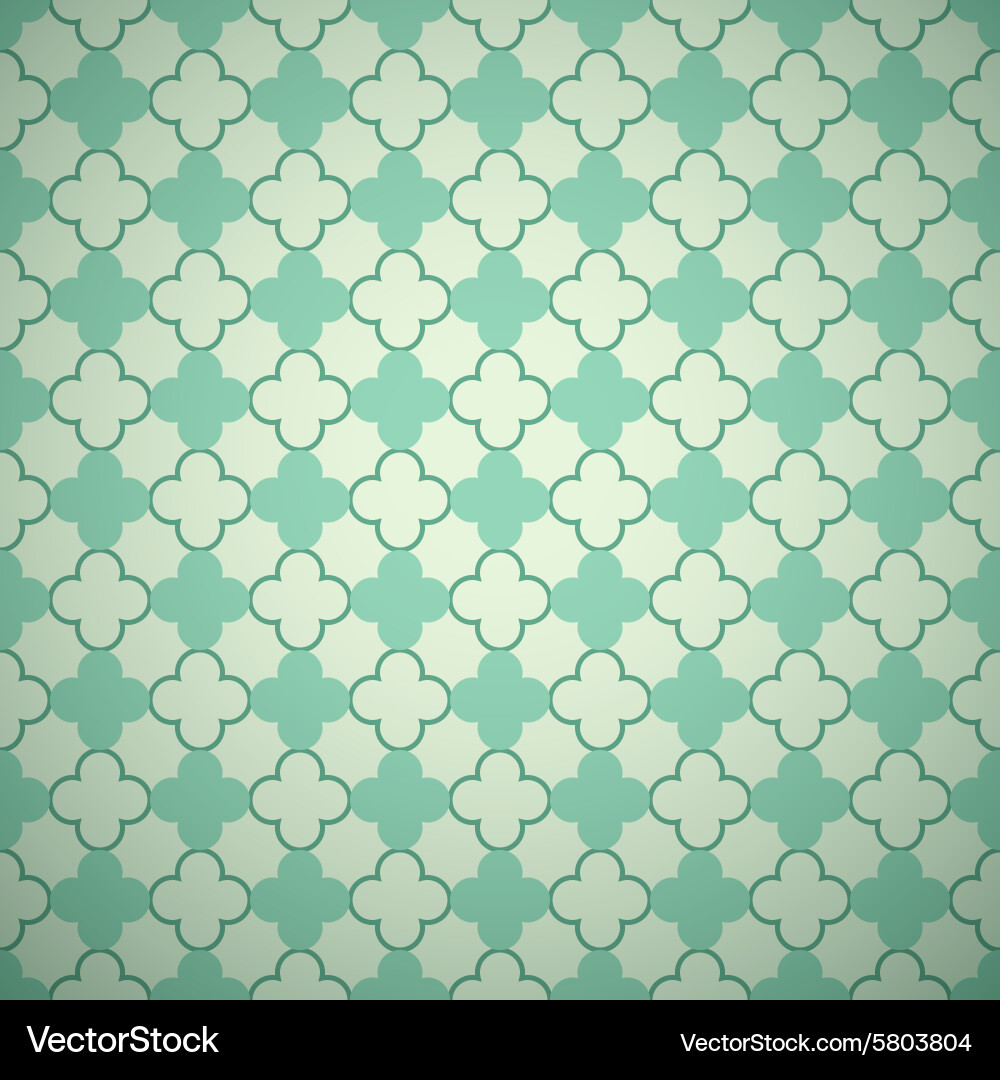 Retro mint different seamless patterns vector image