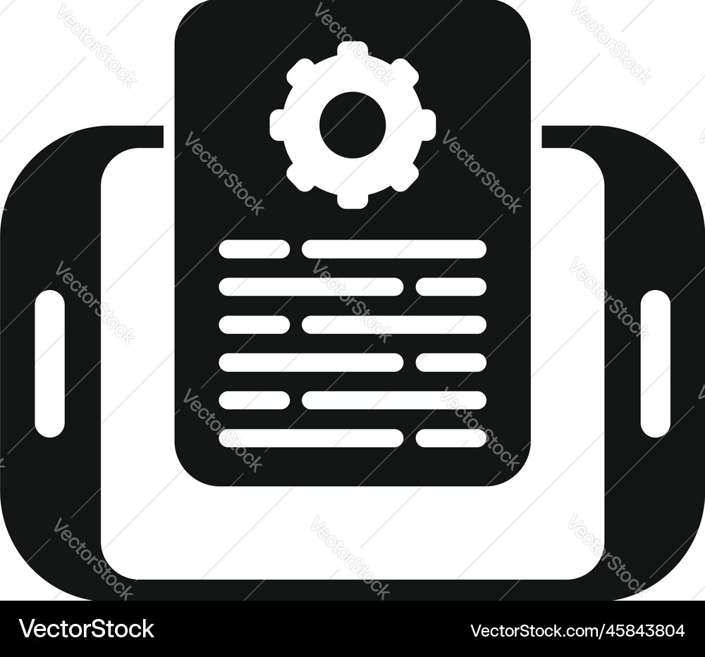 Tablet technical document icon simple data Tablet technical document icon simple data vector image