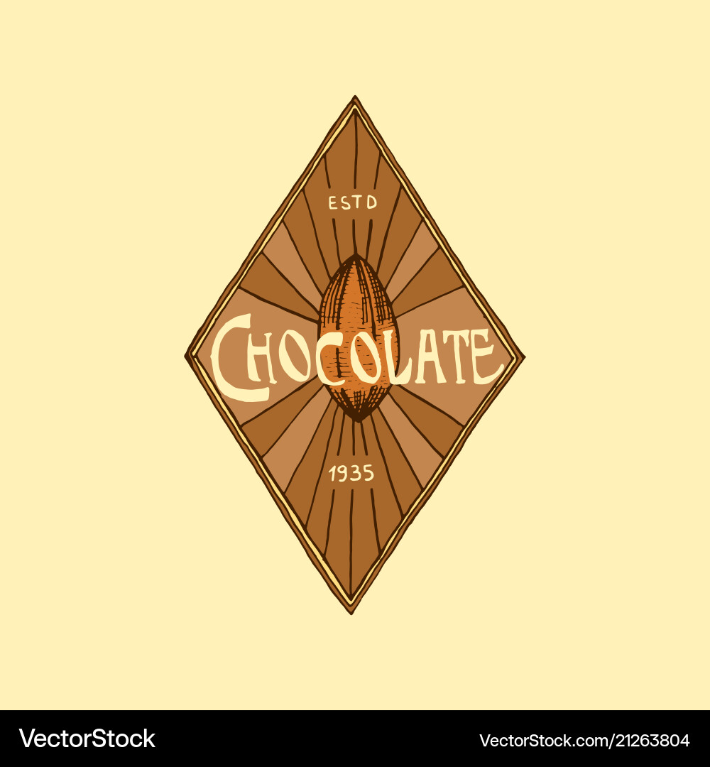 Vintage Cocoa \u0026 Hot Chocolate Logos – Royalty-Free Vector | VectorStock, image size:1000x1080