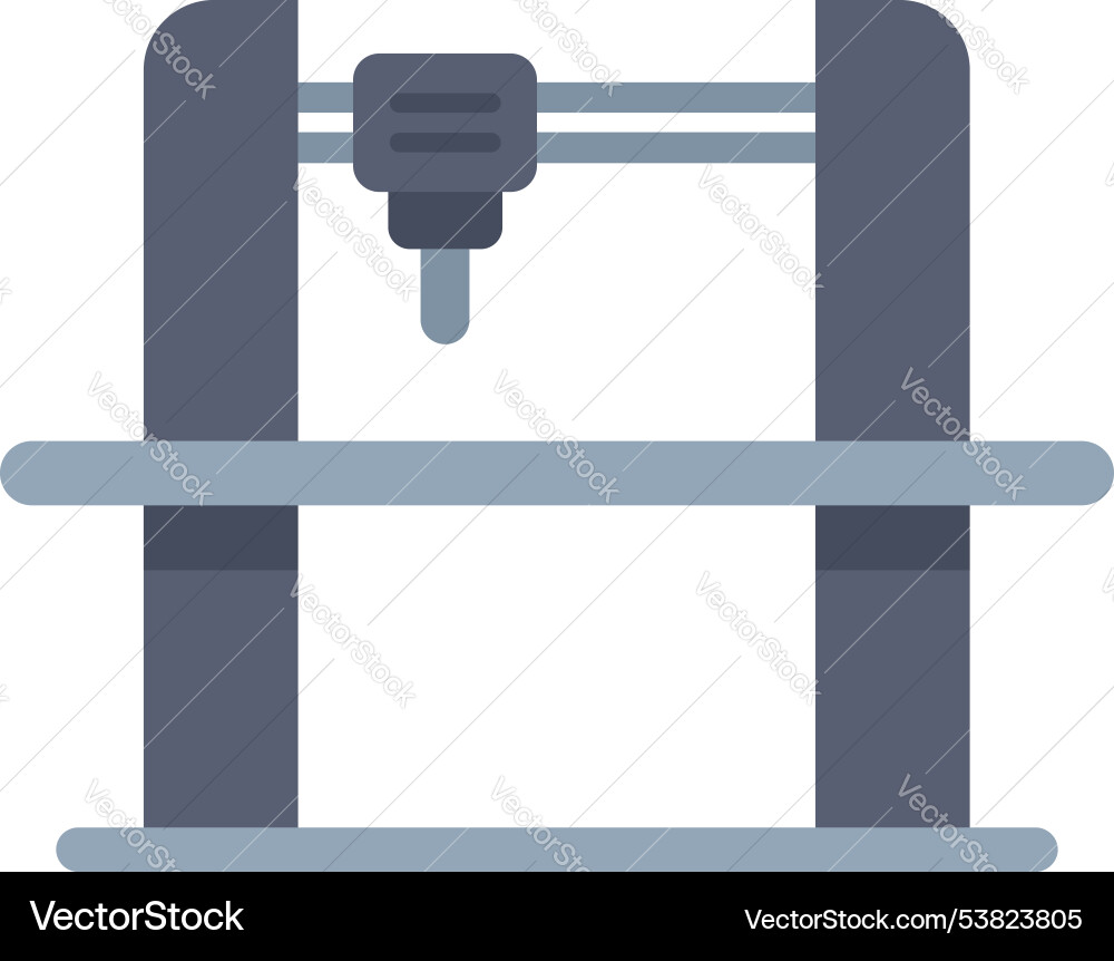 3d printer creating a prototype using modern 3d printer creating a prototype using modern vector image