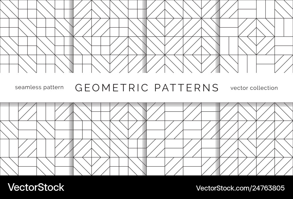 Abstract geometric seamless patterns Abstract geometric seamless patterns vector image