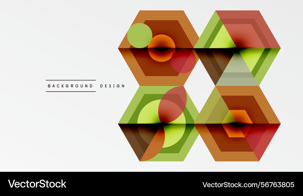 Abstrakte hexagon Muster überschneiden Vektorbild