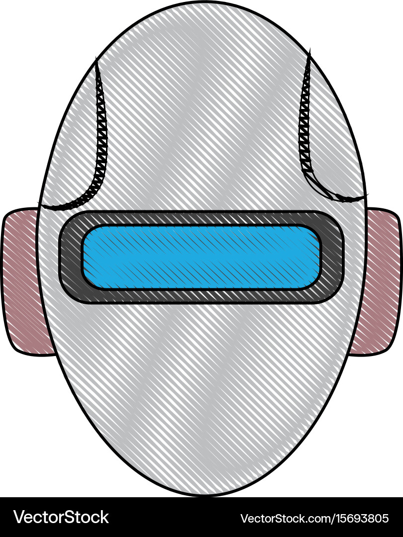 Android head smiling technology smart vector image