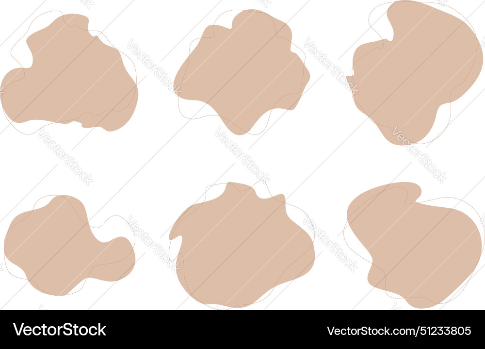Blobs Flüssigkeit Formen Symbol visuellen Satz Vektorbild