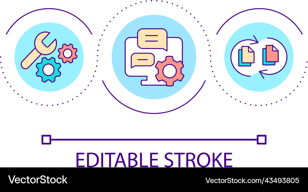 Communication Technology Loop Icon Vector Image