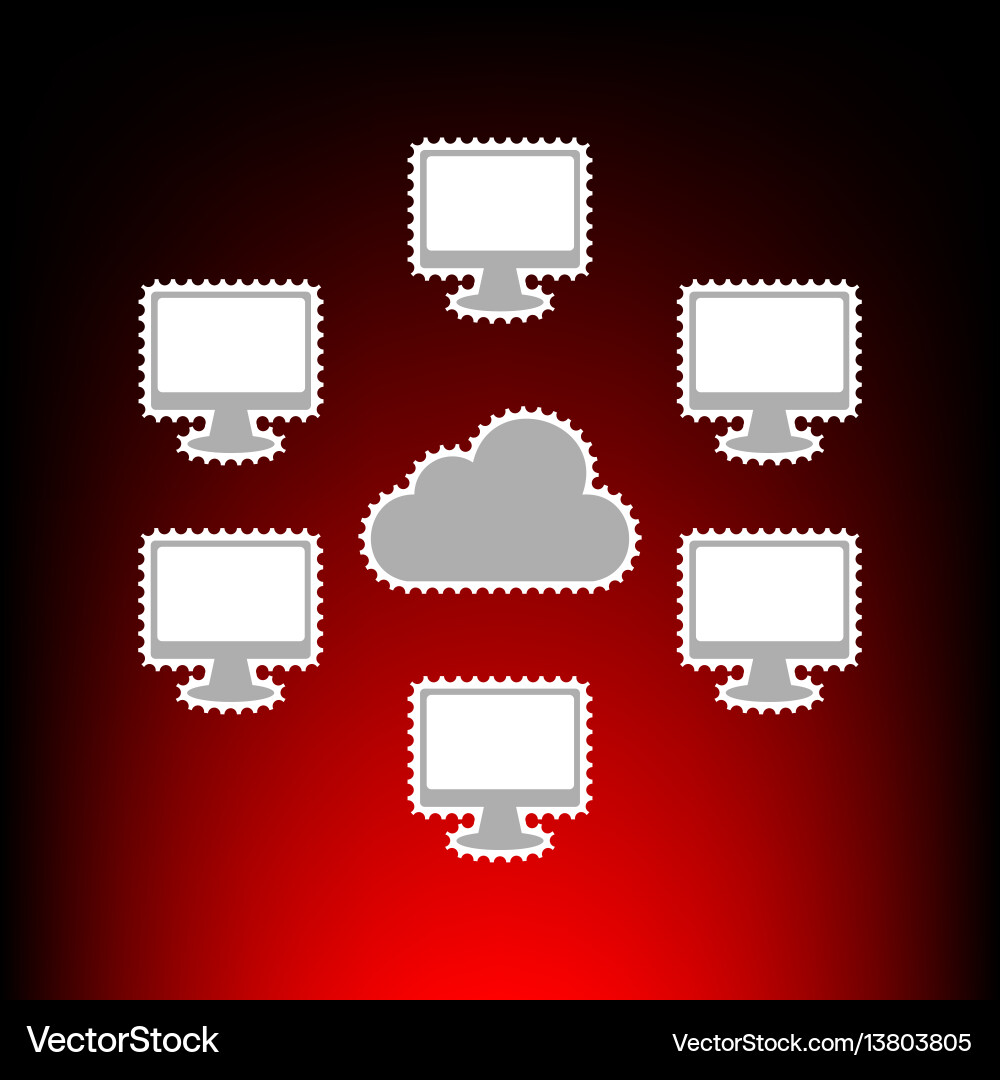 Computers netwk vector image