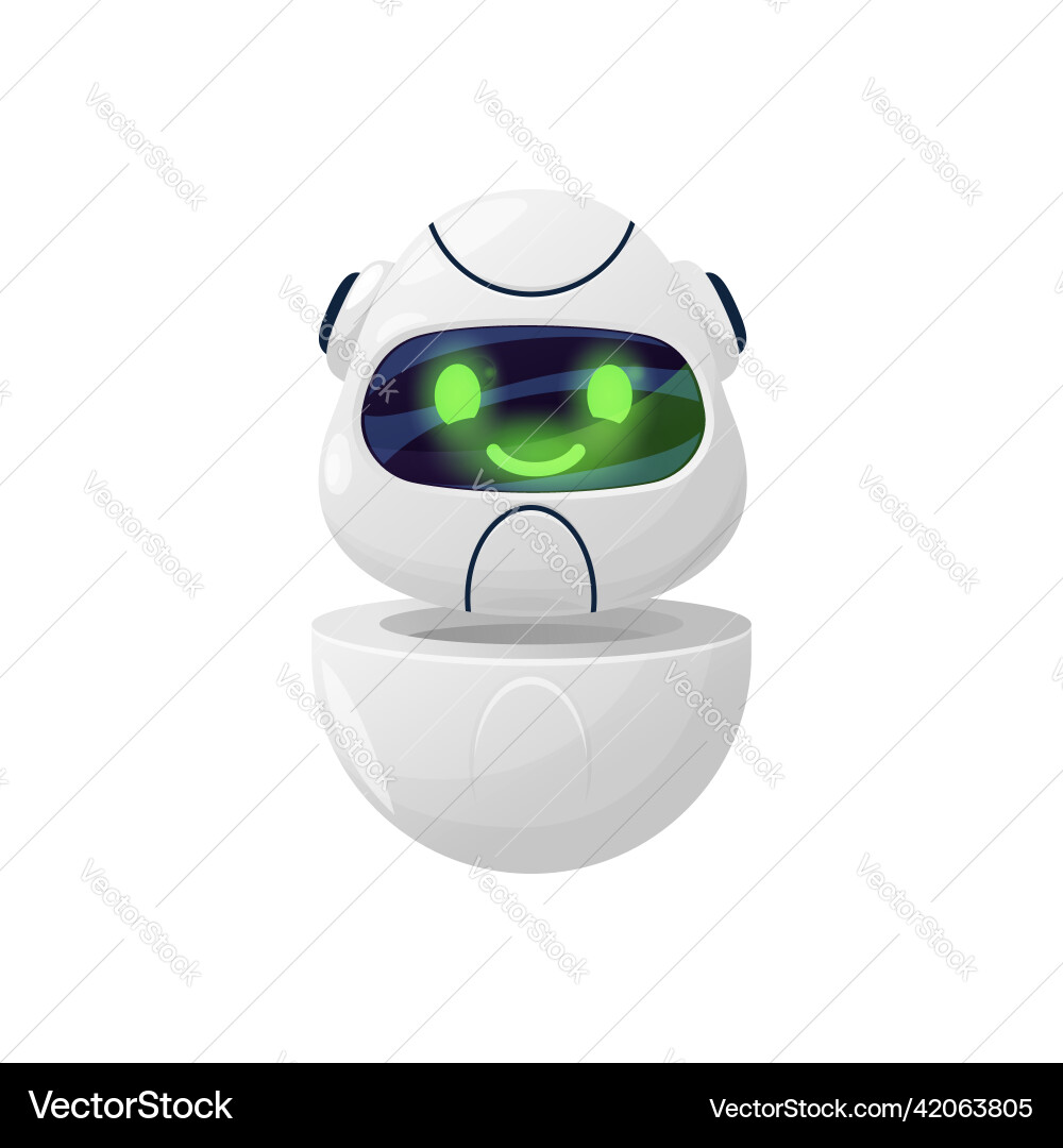 Friendly AI Chatbot Robot Helper vector image