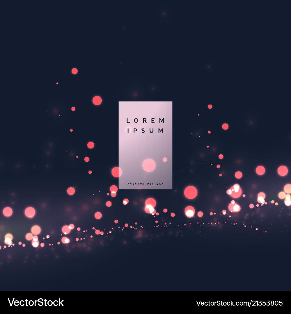 Glowing Particle Bokeh Background vector image