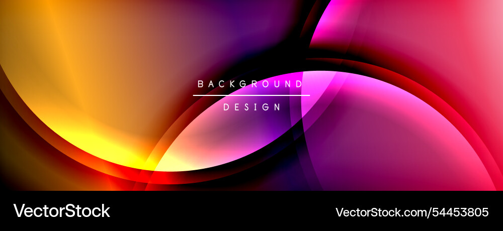 Gradient and shadow wave line geometric background vector image
