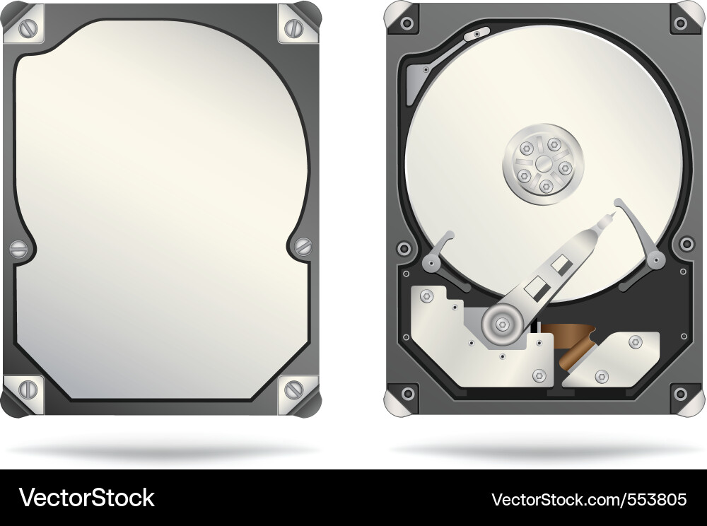 Hard Drive Component Vector Image