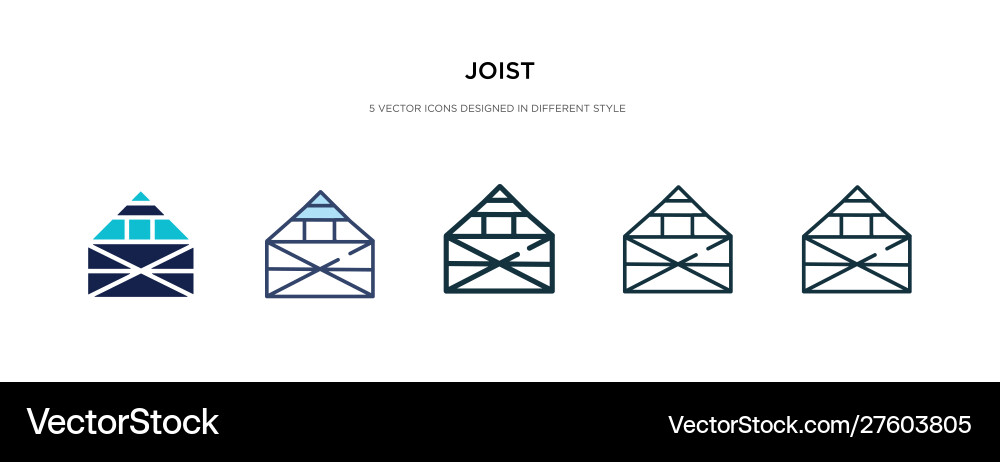Joist icon in different style two colored Joist icon in different style two colored Vector Image