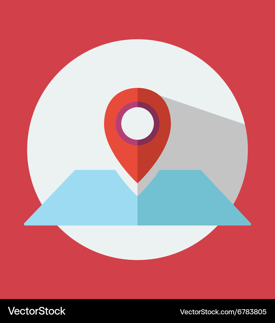 Map pointer in round vector image