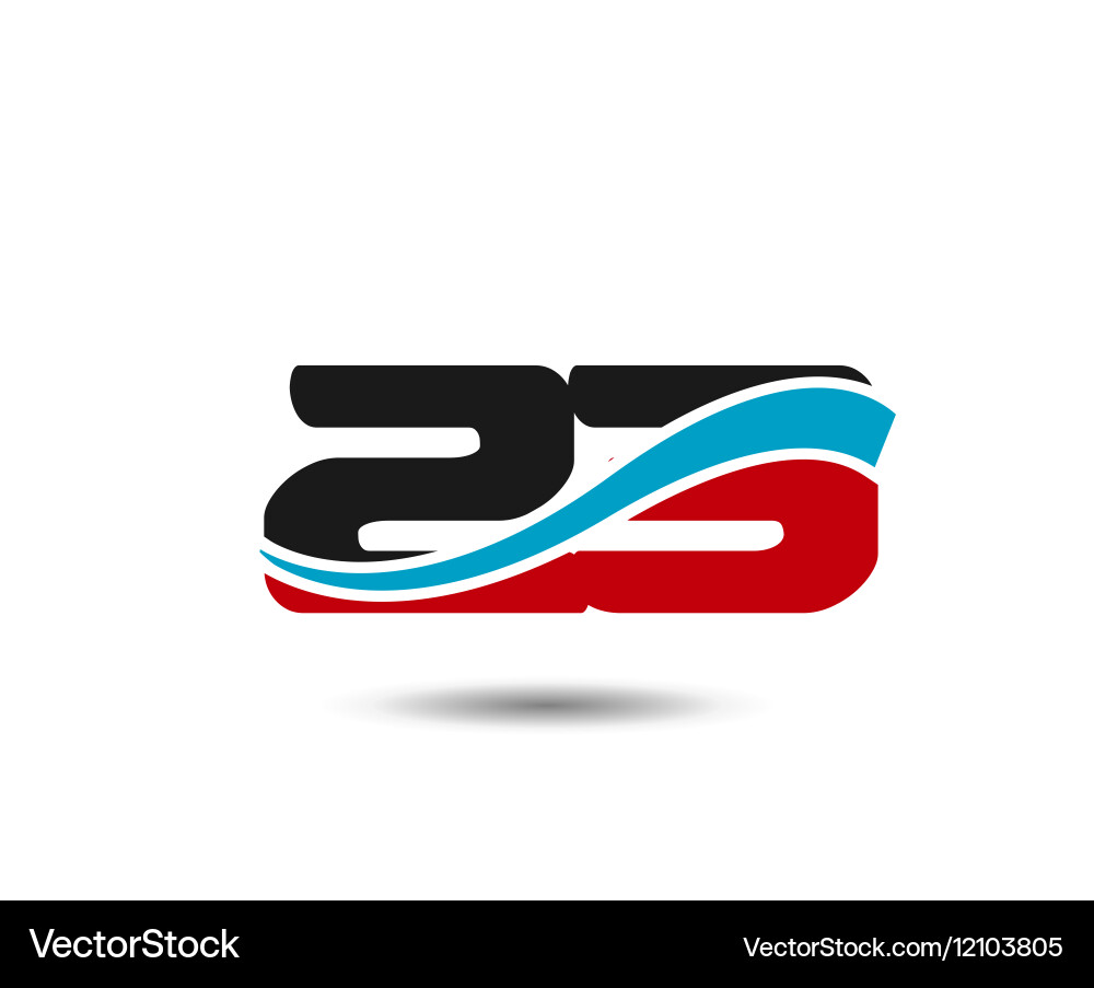 Number 23 Swoosh Logo Template vector image