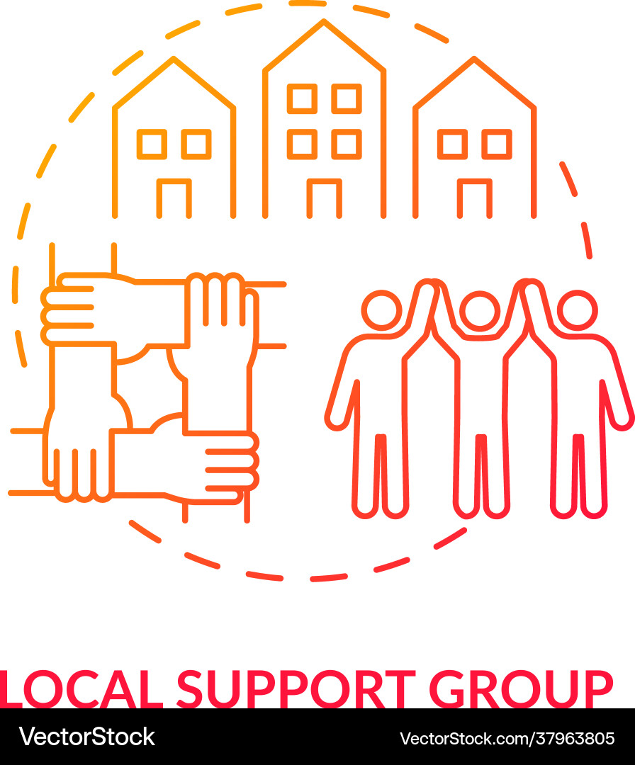 Support Group Concept Vektorbild