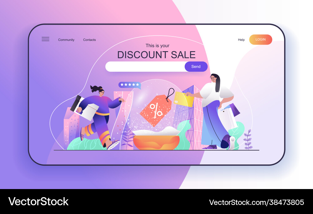 This is your discount sale concept for landing This is your discount sale concept for landing vector image