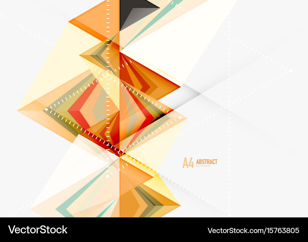 Triangular low poly a4 size geometric vector image