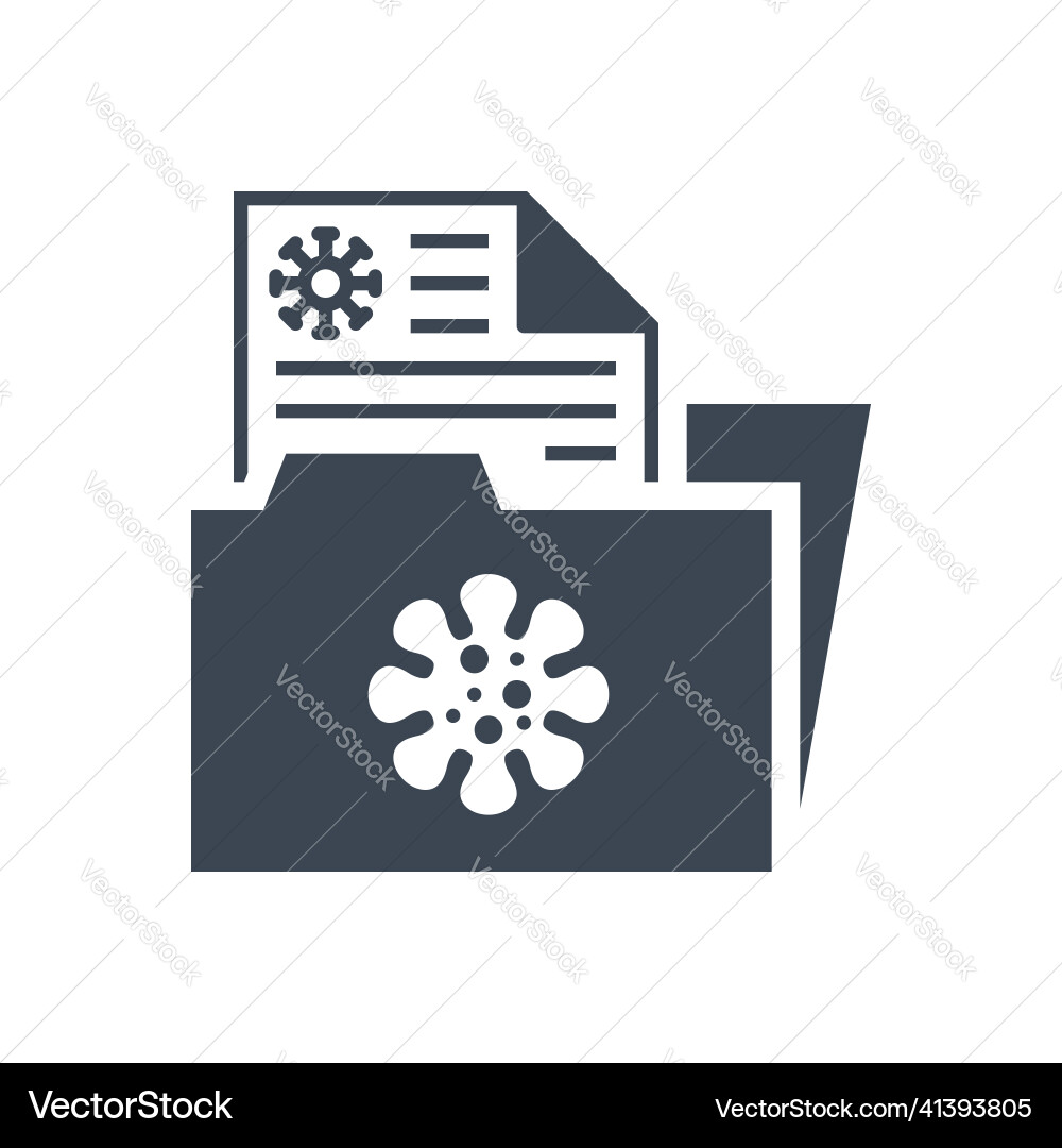 Virus information related glyph icon Virus information related glyph icon vector image