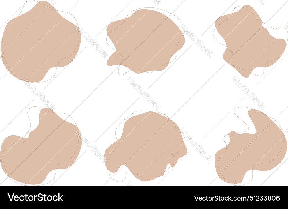 Blobs fluid liquid shapes symbol visual set Vector Image