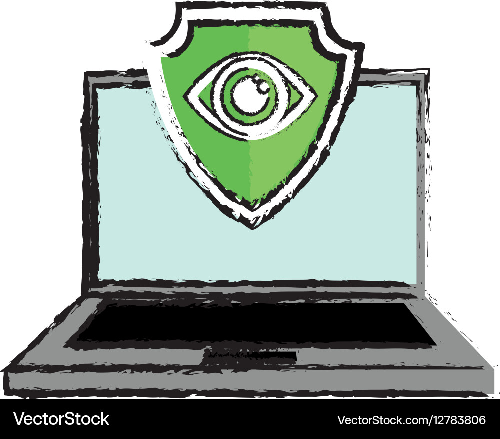 Cloud computing security system Vector Image